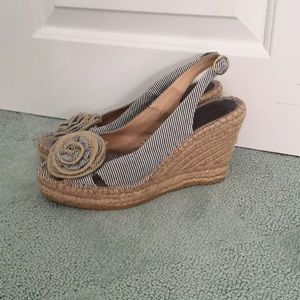 Wedge Slingback Open-toe Shoes